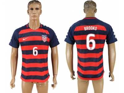 USA #6 Brooks Away Soccer Country Jersey