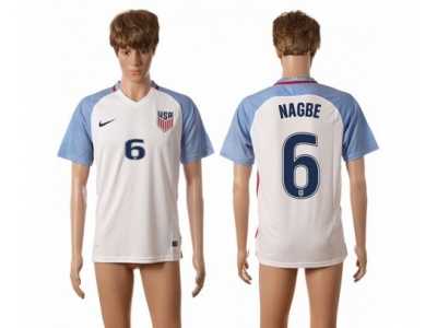 USA #6 Nageb Home Soccer Country Jersey1