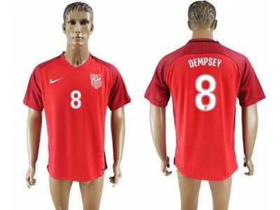 USA #8 Dempsey Away Soccer Country Jersey1