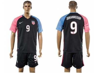 USA #9 Johannsson Away Soccer Country Jersey3