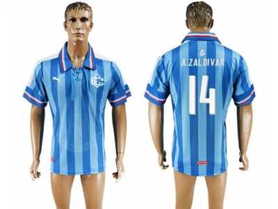 Guadalajara #14 A.Zaldivar Blue Soccer Club Jersey
