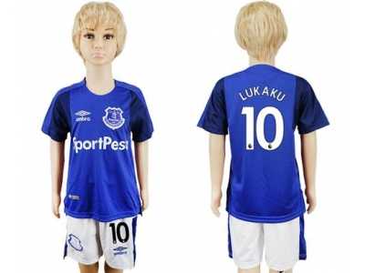 Everton #10 Lukaku Home Kid Soccer Club Jersey