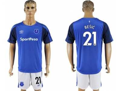 Everton #21 Besic Home Soccer Club Jersey