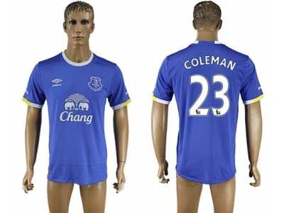 Everton #23 Coleman Home Soccer Club Jersey3