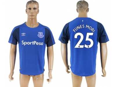 Everton #25 Funes Mori Home Soccer Club Jersey1
