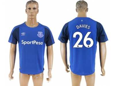 Everton #26 Davies Home Soccer Club Jersey1