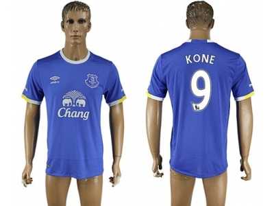 Everton #9 Kone Home Soccer Club Jersey1