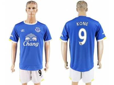 Everton #9 Kone Home Soccer Club Jersey
