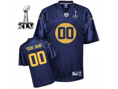 Customized Green Bay Packers Jersey Eqt Blue 2011 Super Bowl Xlv Football