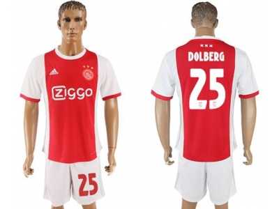 Ajax #25 Dolberg Home Soccer Club Jersey
