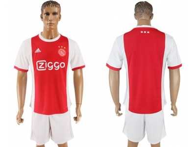Ajax Blank Home Soccer Club Jersey1