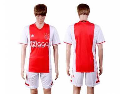 Ajax Blank Home Soccer Club Jersey2