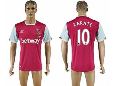 West Ham United #10 Zarate Home Soccer Club Jersey1
