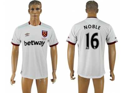 West Ham United #16 Noble Away Soccer Club Jersey2