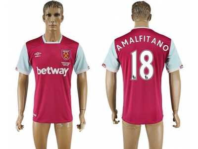 West Ham United #18 Amalfitano Home Soccer Club Jersey1