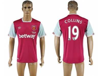 West Ham United #19 Collins Home Soccer Club Jersey1
