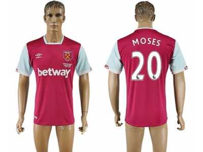 West Ham United #20 Moses Home Soccer Club Jersey1