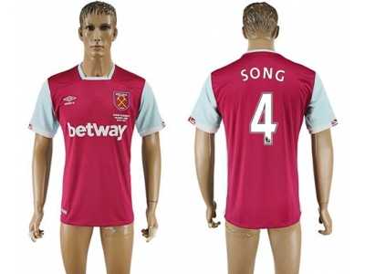 West Ham United #4 Song Home Soccer Club Jersey1