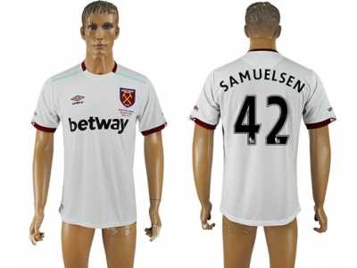 West Ham United #42 Samuelsen Away Soccer Club Jersey2