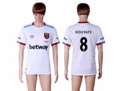 West Ham United #8 Kouyate Away Soccer Club Jersey1