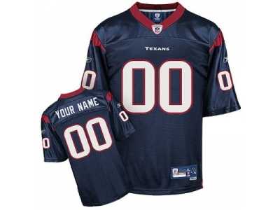 Customized Houston Texans Jersey Youth Eqt Blue Team Color Football
