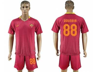 Roma #88 Doumbia Red Home Soccer Club Jersey
