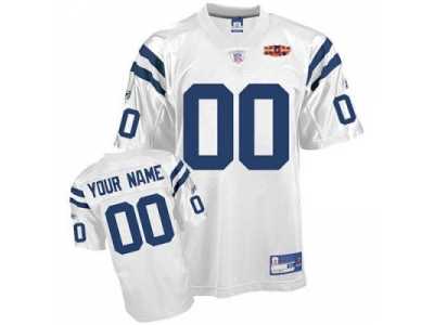 Customized Indianapolis Colts Jersey White Super Bowl Xliv Football Jersey
