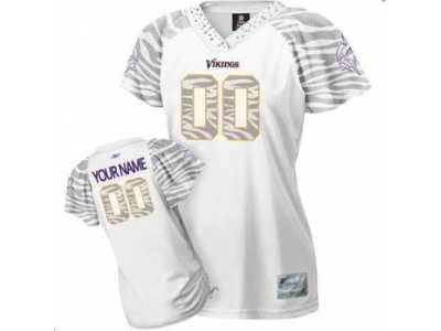 Customized Minnesota Vikings Jersey Zebra Field Flirt Fashion Football