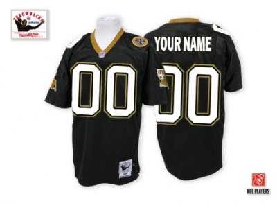 Customized New Orleans Saints Jersey Throwback Super Bowl Black Football