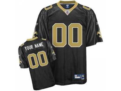 Customized New Orleans Saints Jersey Youth Eqt Black Team Color Football