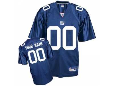 Customized New York Giants Jersey Blue Team Color Football