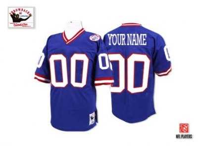 Customized New York Giants Jersey Super Bowl Blue Football