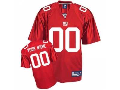 Customized New York Giants Jersey Youth Red Football