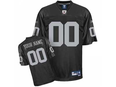 Customized Oakland Raiders Jersey Youth Eqt Black Team Color Football