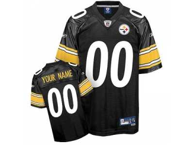 Customized Pittsburgh Steelers Jersey Eqt Black Team Color Football
