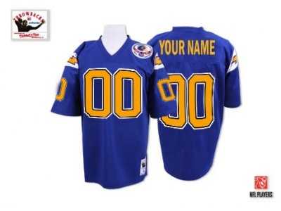 Customized San Diego Chargers Jersey Throwback Blue Football
