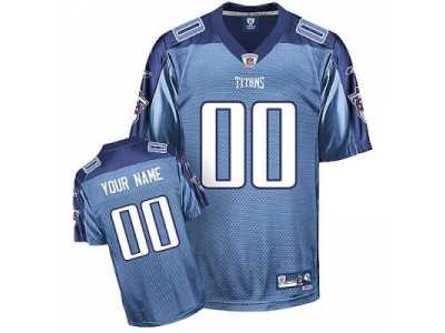 Customized Tennessee Titans Jersey Eqt Baby Blue Team Color Football