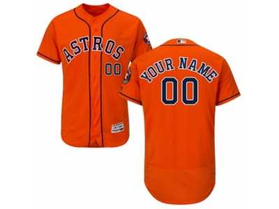 Men's Majestic Houston Astros Customized Orange Flexbase Authentic Collection MLB Jersey