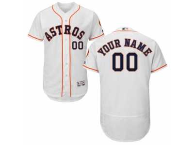 Men's Majestic Houston Astros Customized White Flexbase Authentic Collection MLB Jersey