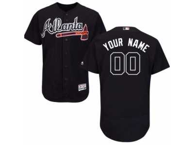 Men's Majestic Atlanta Braves Customized Blue Flexbase Authentic Collection MLB Jersey