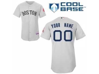Customized Boston Red Sox Jersey Grey Road Cool Base Baseball