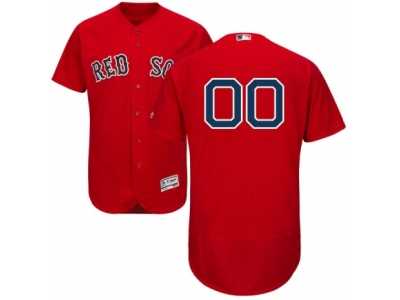 Men\'s Majestic Boston Red Sox Customized Red Flexbase Authentic Collection MLB Jersey
