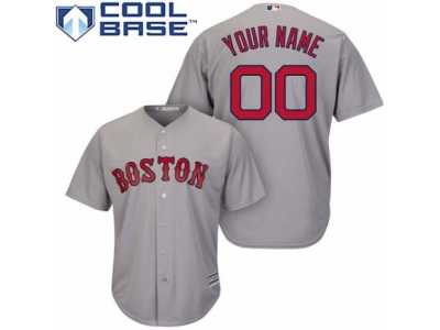 Youth Majestic Boston Red Sox Customized Replica Grey Road Cool Base MLB Jersey