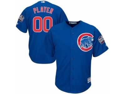 Youth Majestic Chicago Cubs Customized Authentic Royal Blue Alternate 2016 World Series Bound Cool Base MLB Jersey