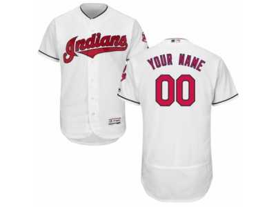 Men's Majestic Cleveland Indians Customized White Flexbase Authentic Collection MLB Jersey