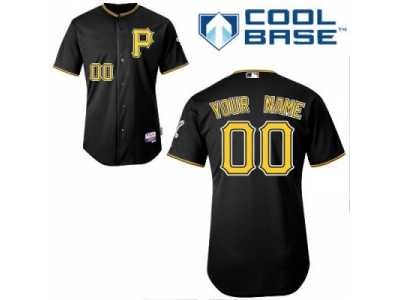 Customized Pittsburgh Pirates Jersey Black Cool Base Baseball