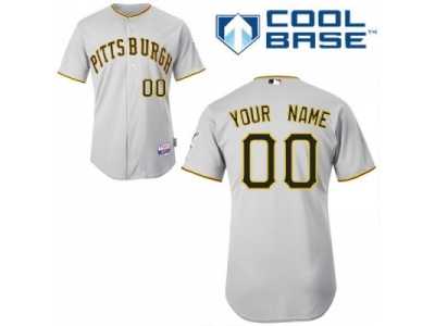 Customized Pittsburgh Pirates Jersey Grey Road Cool Base Baseball