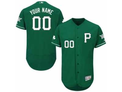 Men's Majestic Pittsburgh Pirates Customized Green Celtic Flexbase Authentic Collection MLB Jersey