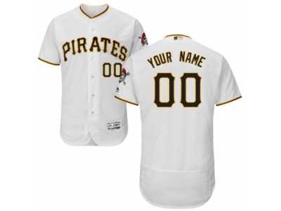 Men's Majestic Pittsburgh Pirates Customized White Flexbase Authentic Collection MLB Jersey