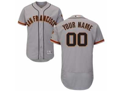 Men's Majestic San Francisco Giants Customized Grey Flexbase Authentic Collection MLB Jersey